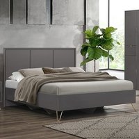 Aral Wooden Double Bed In Charcoal