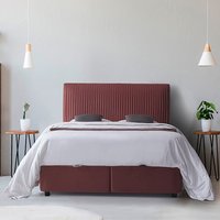 Lyla Velvet Upholstered Storage Super King Size Bed In Blush