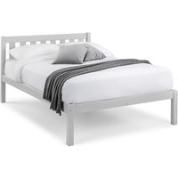 Lajita Wooden Double Bed In Dove Grey