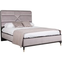Dileta Velvet King Size Bed In Ebony