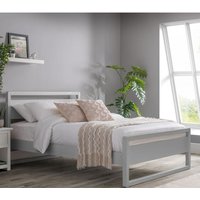 Versmold Wooden Double Bed In Dove Grey