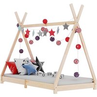 Natara Wooden Tent Style Kids Small Single Bed In Natural