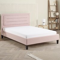 Picasso Fabric Double Bed In Pink