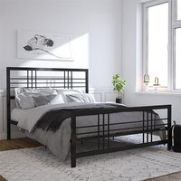 Burma Metal Double Bed In Black