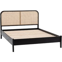Scalar Wooden Double Bed In Black And Natural