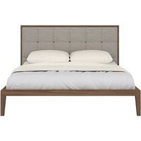 Cais Super King Size Bed In Walnut With Natural Headboard