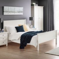 Madge Wooden Double Bed In Surf White