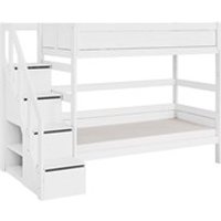 Lifetime Luxury Family Bunk Bed with Storage Steps in White - Small Double