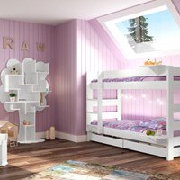 Mathy By Bols Separable Bunk Bed in Dominique Design - 149cm High -