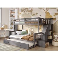 Flair Tag Triple Staircase Bunk Bed With Trundle -
