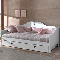 Vipack Amori Kids White Day Bed with Optional Trundle Drawer