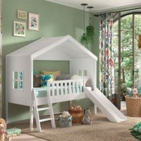 Vipack Kids House Bed with Ladder and Slide