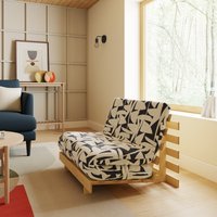Mito Klipp Single Futon Natural Frame Black