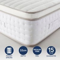 Hotel Gel Pillow Top 2000 Pocket Sprung Mattress White