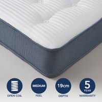 Crib 5 Open Coil Tufted Mattress White