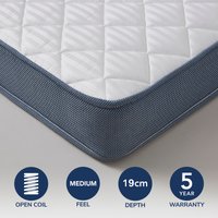 Crib 5 Open Coil Mattress White
