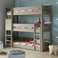 Mathy by Bols Triple Bunk Bed in Dominique Design available in 26 Colours - Mathy Linnen