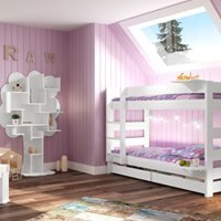 Mathy By Bols Separable Bunk Bed in Dominique Design - 149cm High - Mathy Linnen