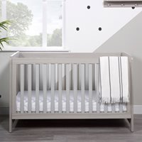 Ickle Bubba Pembrey Cot Bed  - Ash Grey & White