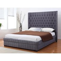 Heartlands Furniture Genesis Dark Grey Double Fabric Bed