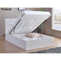 Heartlands Furniture Arden High Gloss Storage Bed King Size White Ottoman Bed