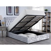 Heartlands Furniture Casablanca Ottoman Silver King Size Ottoman Bed