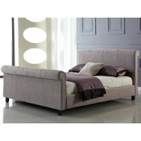 Heartlands Furniture Jalisa Chenille Mink King Size Fabric Bed