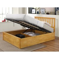 Heartlands Furniture Zoe King Size Oak Ottoman Bed