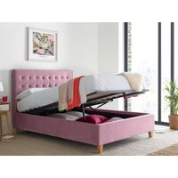 Bedmaster Kingham Velvet Ottoman King Size Pink Velvet Ottoman Bed