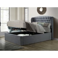 Bedmaster Warwick Ottoman King Size Grey Velvet Ottoman Bed
