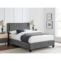 Limelight Rhea King Size Dark Grey Fabric Bed
