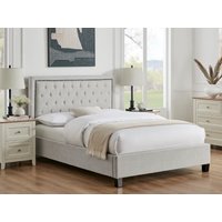 Limelight Rhea King Size Natural Fabric Bed