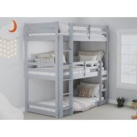 Birlea Tressa Triple Bunk Single Grey Bunk Bed