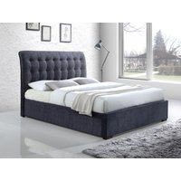 Time Living Hamilton Super King Dark Grey Fabric Bed