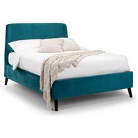 Julian Bowen Frida Curved Velvet Bed King Size Teal Fabric Bed