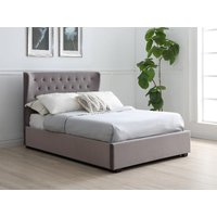 Furniture Express Keira Super King Grey Velvet Ottoman Bed