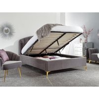 GFW Pettine End Lift Ottoman King Size Pettine Grey Ottoman Bed