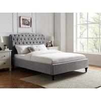 Snuggle Beds Roslin King Size Light Grey Fabric Bed