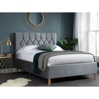 Birlea Loxley Double Elm Grey Fabric Bed