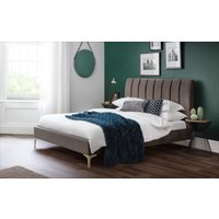 Julian Bowen Deco Velvet Bed Double Fabric Bed