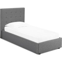 LPD Furniture Lucca Grey Single Fabric Bed