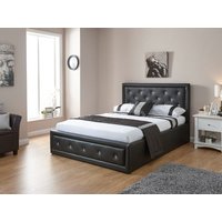 GFW Hollywood Black Ottoman King Size Ottoman Bed