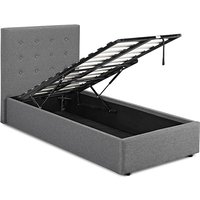 LPD Furniture Lucca Grey Ottoman Single Ottoman Bed
