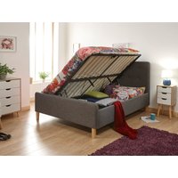 GFW Ashbourne Side Ottoman Dark Grey Single Ottoman Bed