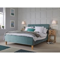 LPD Furniture Pierre King Size Aqua Fabric Bed