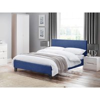 Julian Bowen Rialto Fabric Bed King Size Blue Linen Fabric Bed