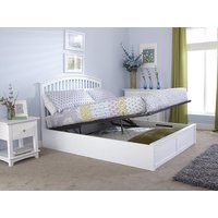 GFW Madrid White Ottoman King Size White Ottoman Bed