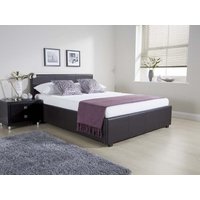 GFW Side Lift Ottoman - Faux Leather Small Double White Leather Ottoman Bed Ottoman Bed