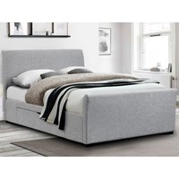 Julian Bowen Capri Bed with 2 Underbed Storage Drawers King Size Light Grey Fabric Bed