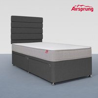 Airsprung Single Kids Wellness Mattress With 2 Drawer Charcoal Divan